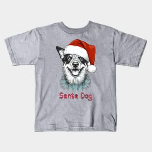 Santa Dog - Australian Cattle Dog Kids T-Shirt